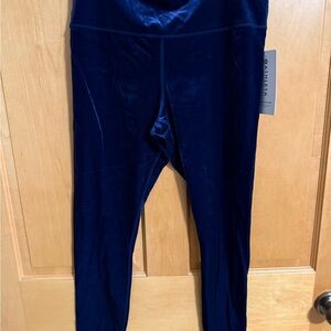 Athleta Velvet Leggings in Navy Blue